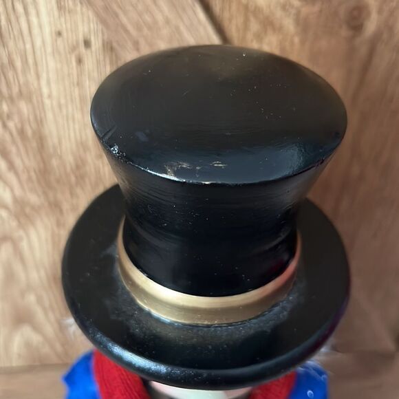 Christmas Scrooge or Caroler Wooden Nutcracker Shelf Sitter- Approx 5” by 15” - Picture 7 of 13